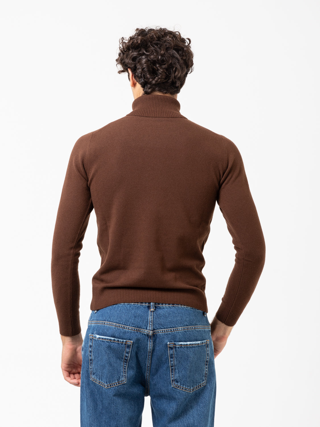 Brown wool/cashmere turtleneck