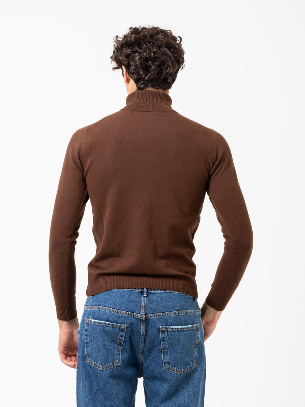 Brown wool/cashmere turtleneck