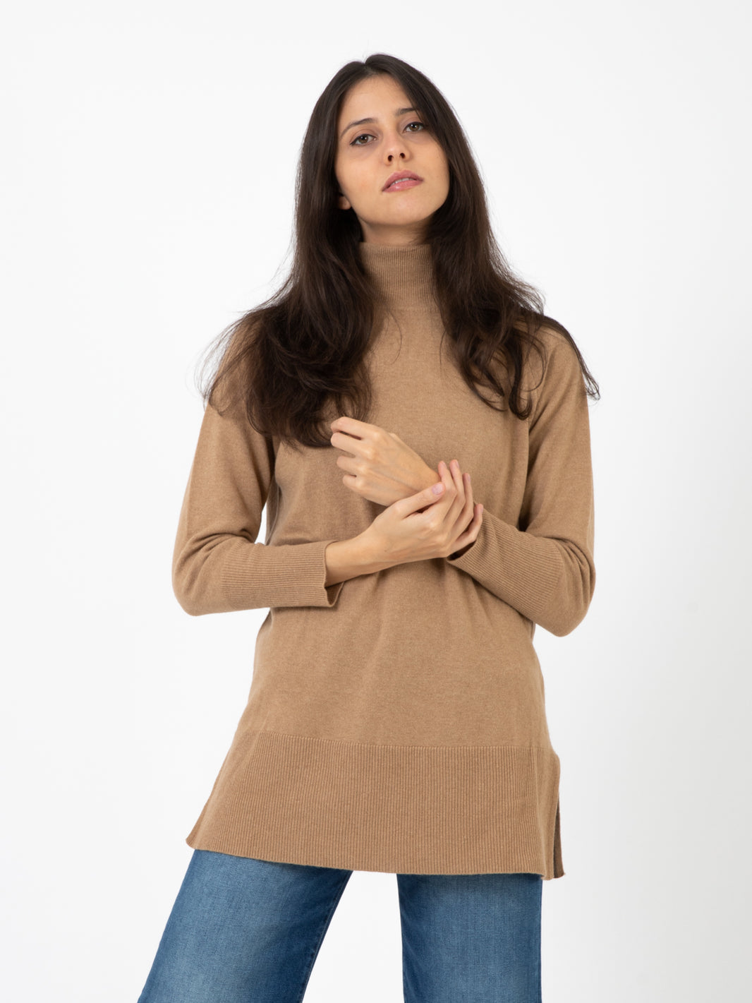 Long stucco turtleneck