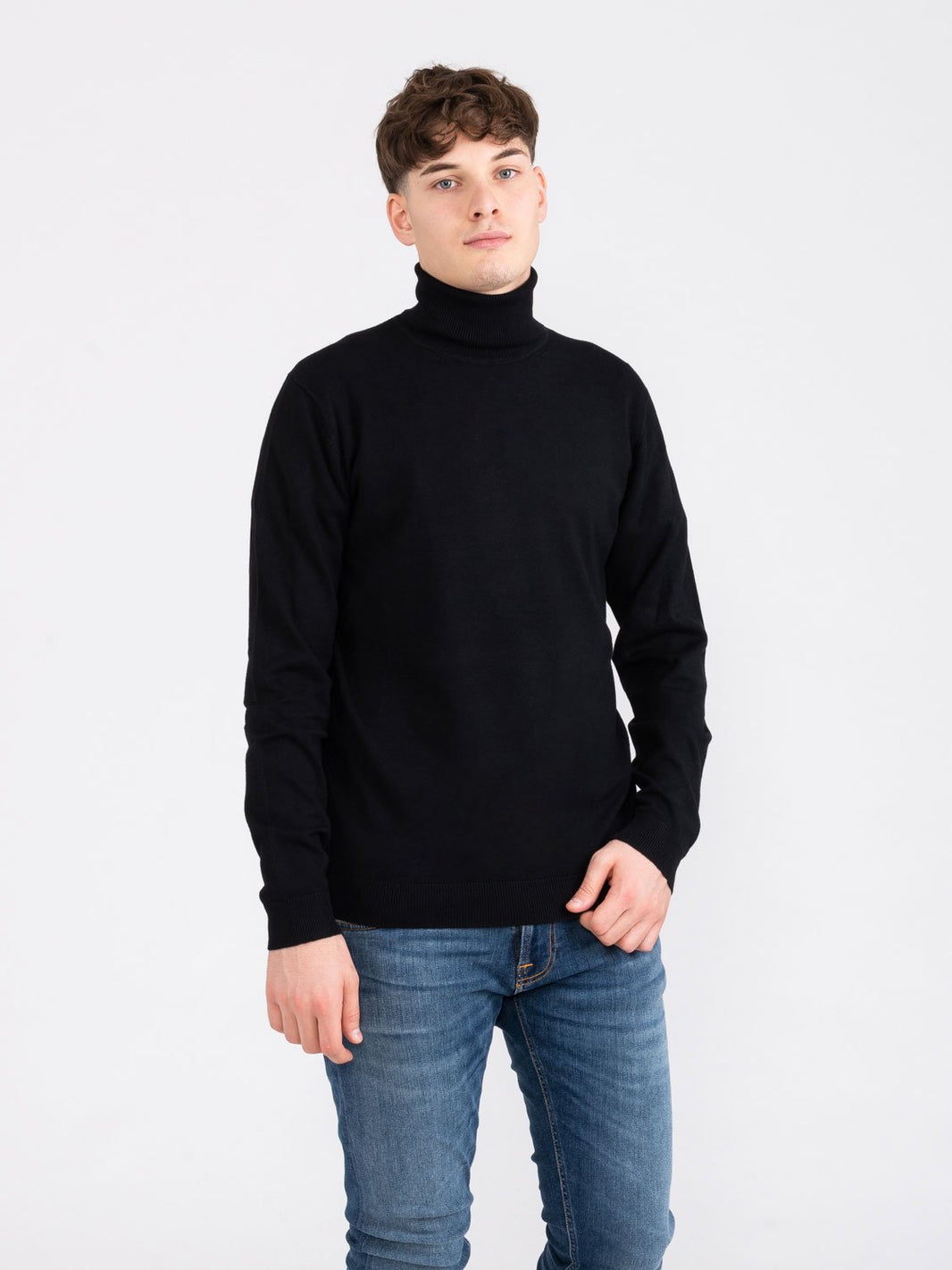 Black viscose turtleneck