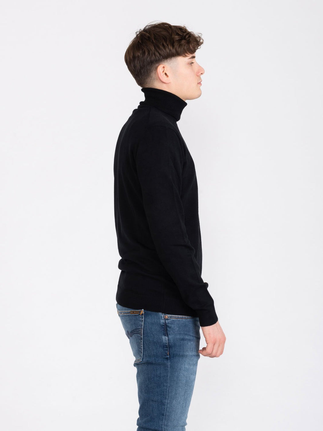 Black viscose turtleneck