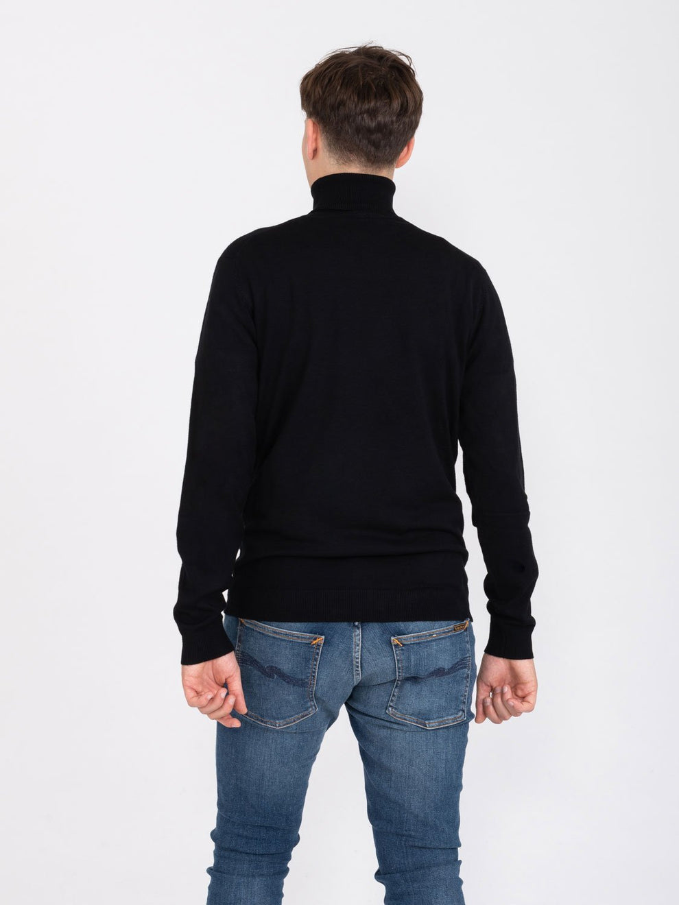 Black viscose turtleneck