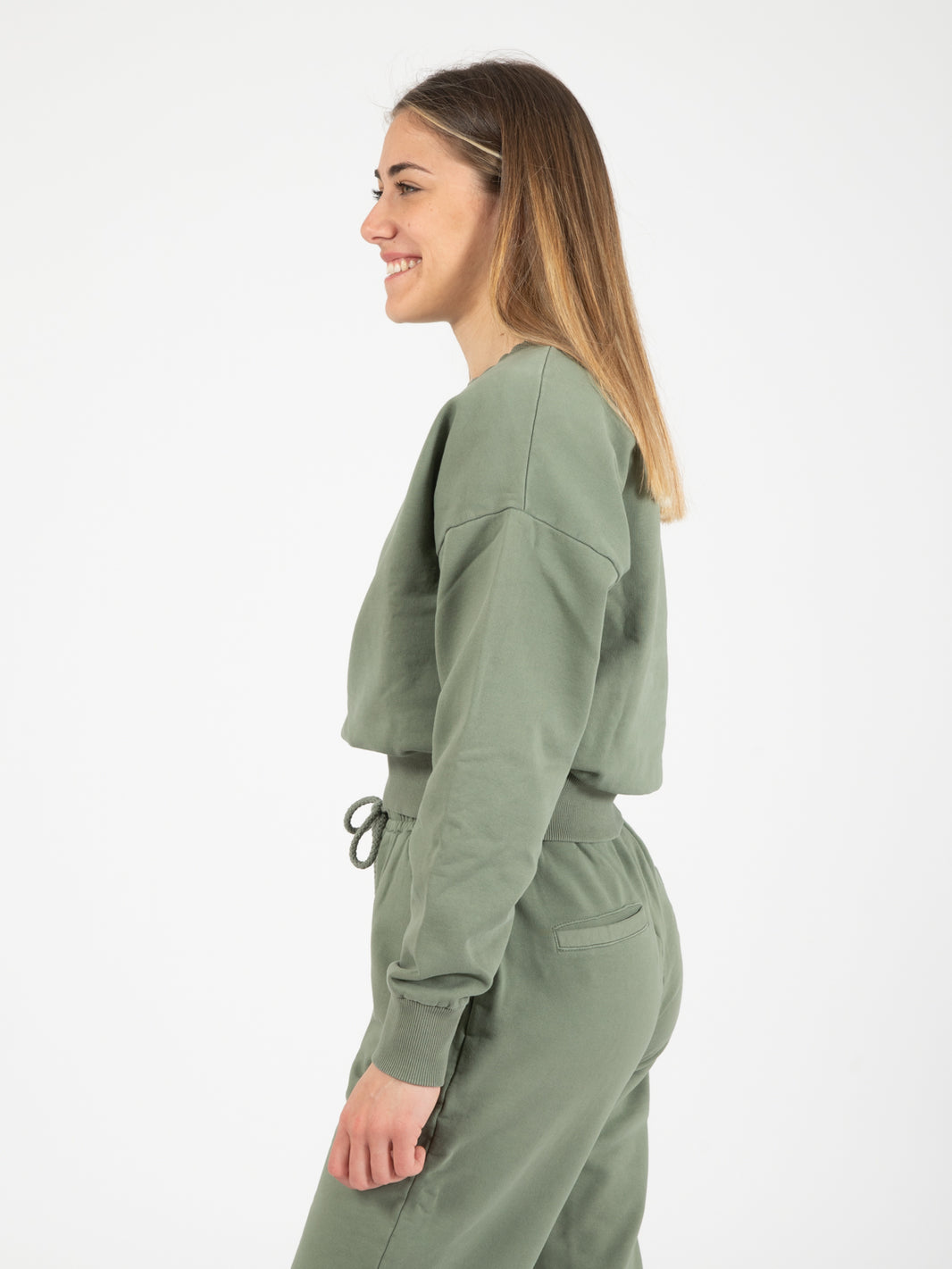 Basic Crewneck Sweatshirt Olive
