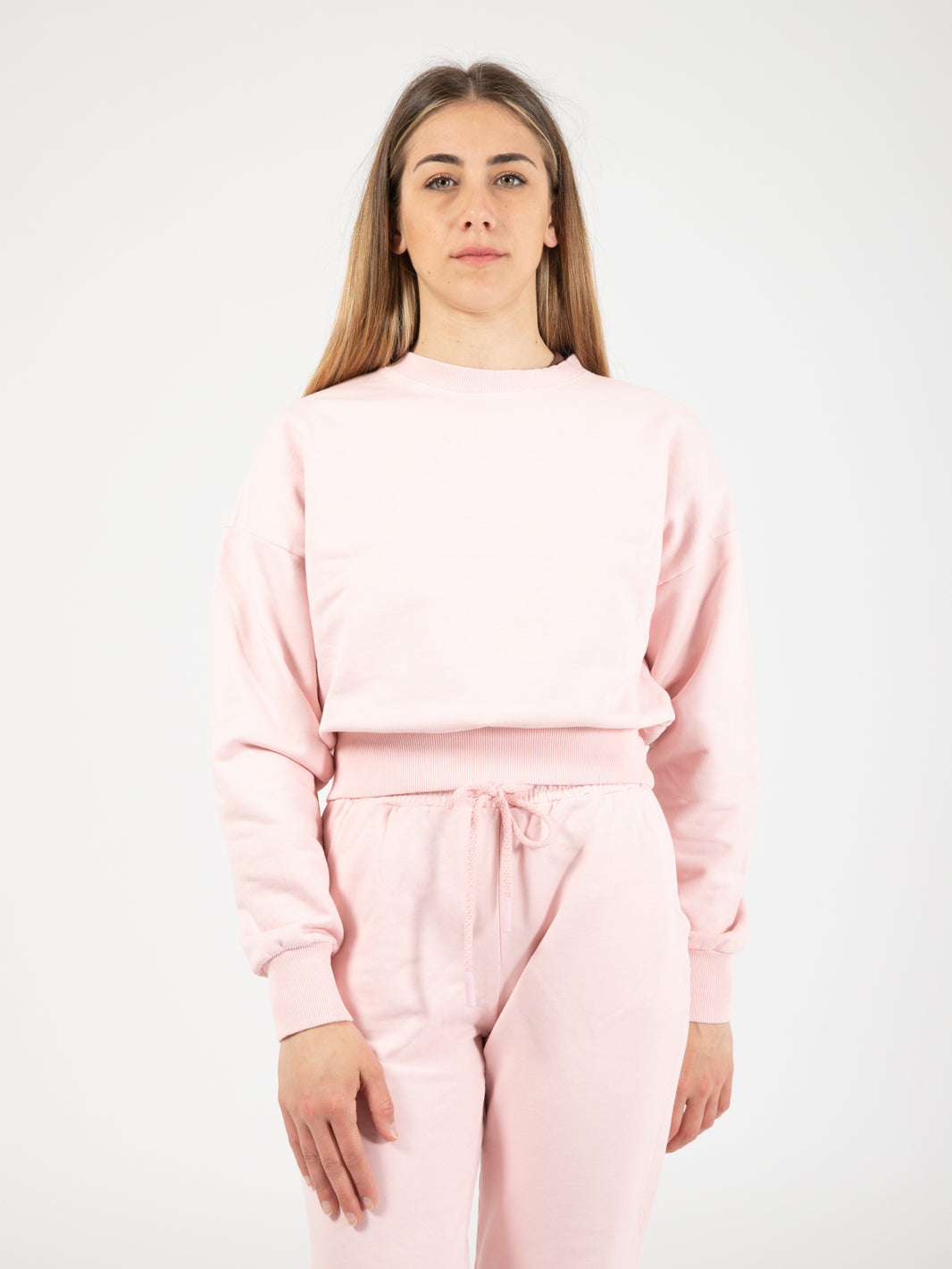 Basic crewneck sweatshirt pink