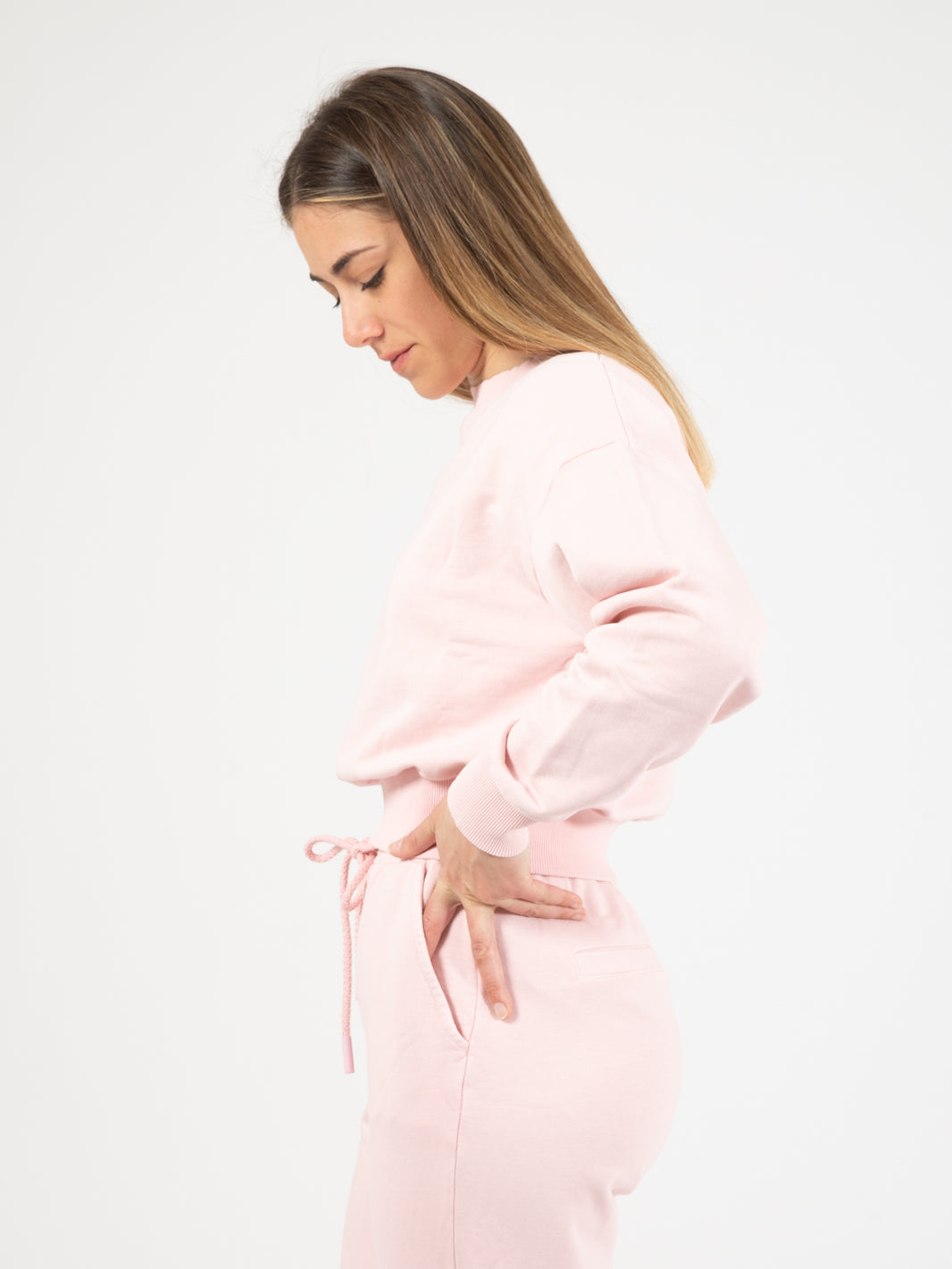 Basic crewneck sweatshirt pink