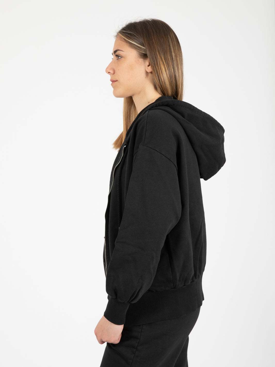 Basic zip sweatshirt black