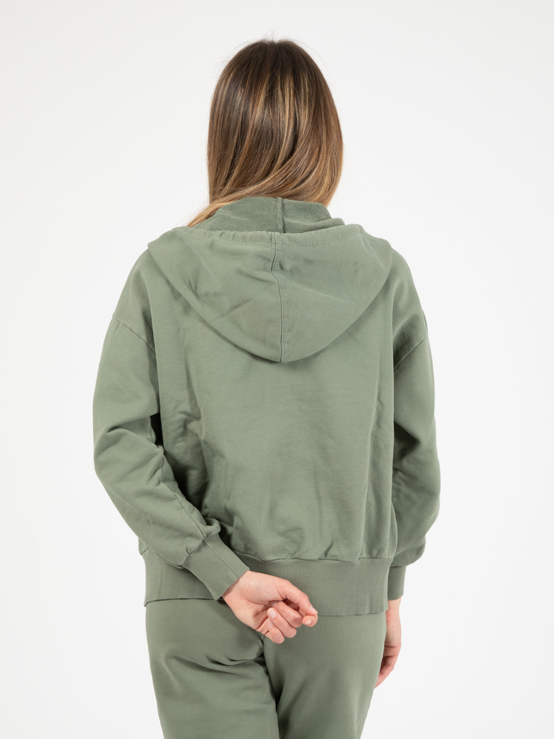 Basic zip sweatshirt olive