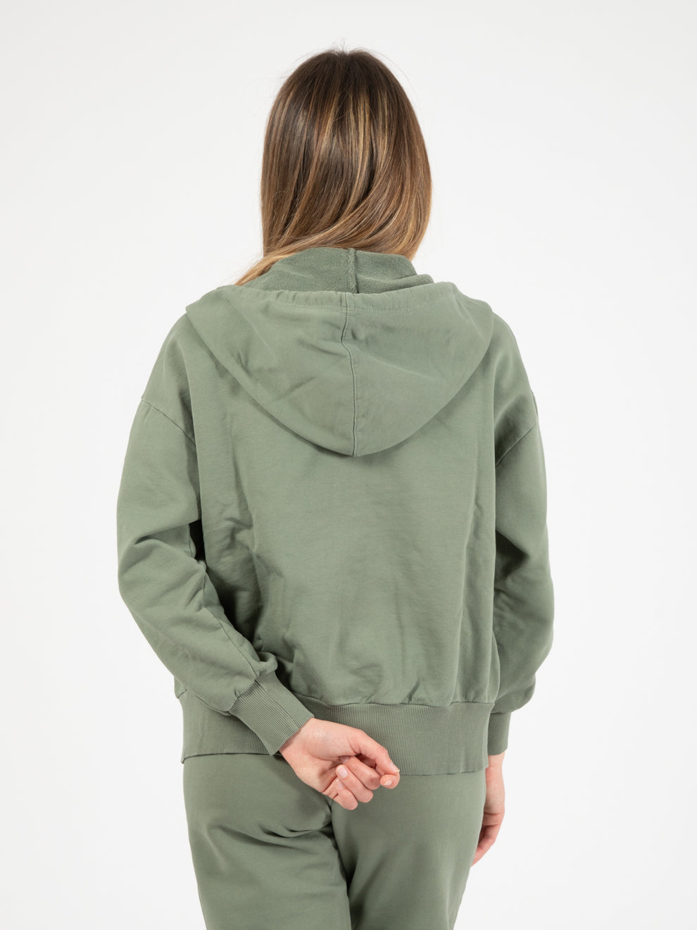 Basic zip sweatshirt olive