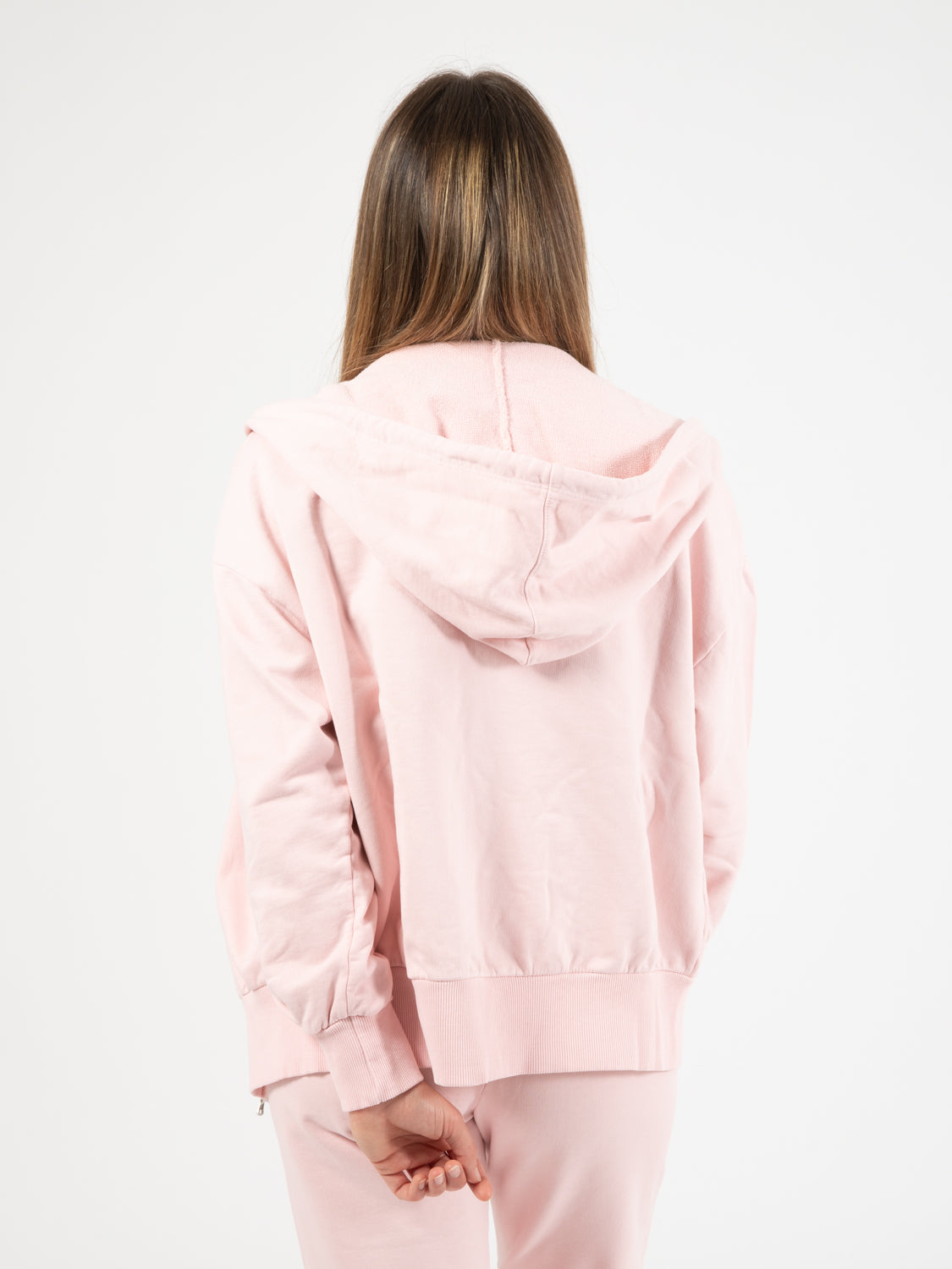 Basic zip sweatshirt pink