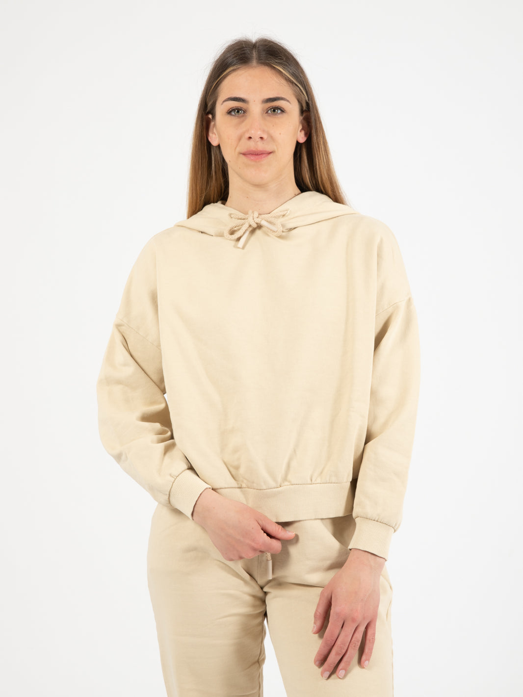 Cream cotton sweatshirt