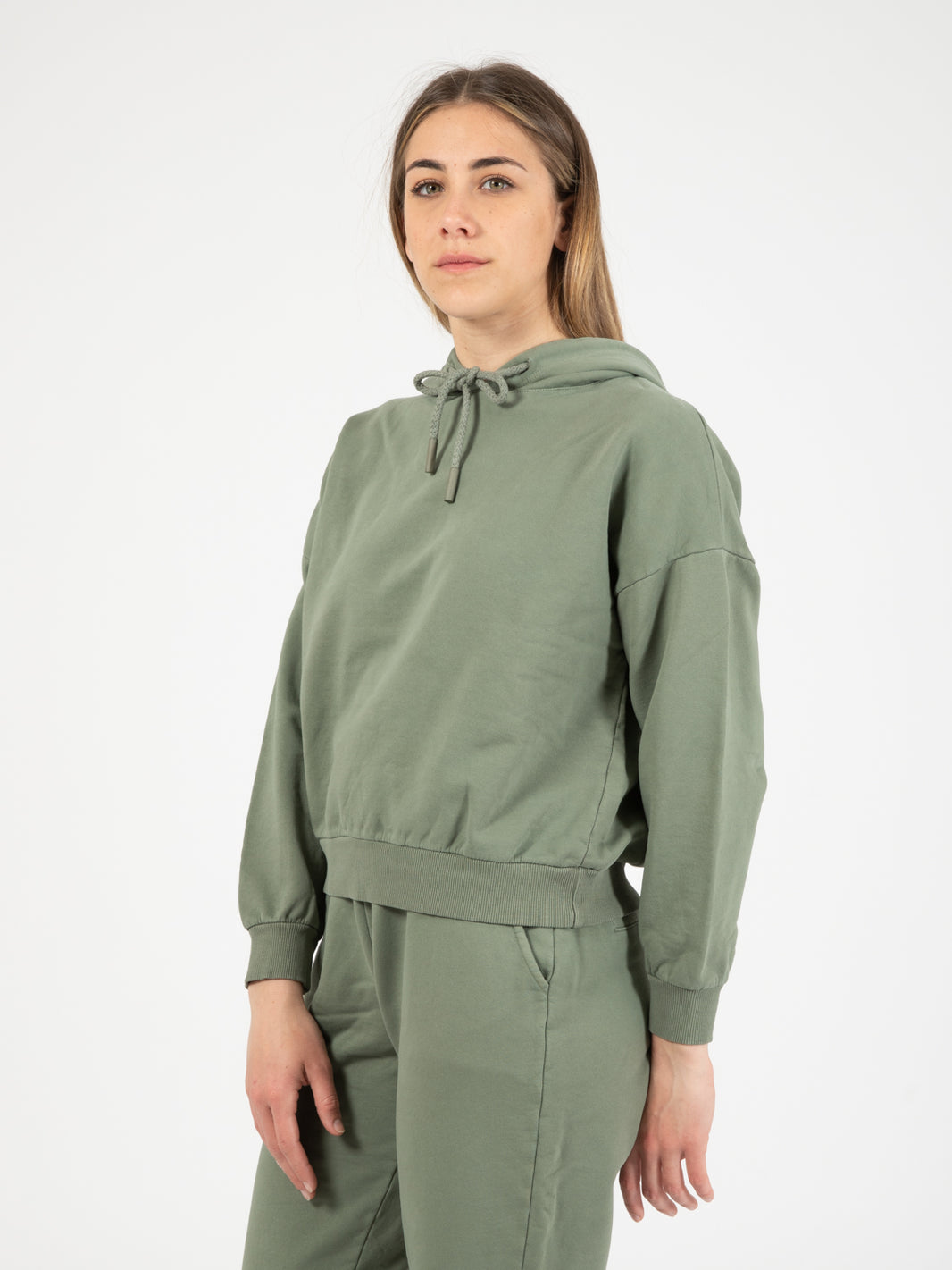 Olive Cotton Sweatshirt