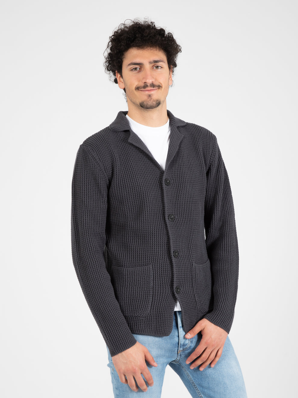 Giacca in maglia inglese antrax