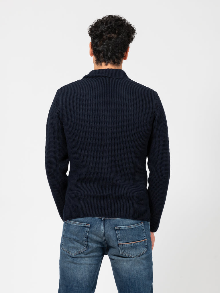 STIMM - Giacca in maglia navy costa inglese