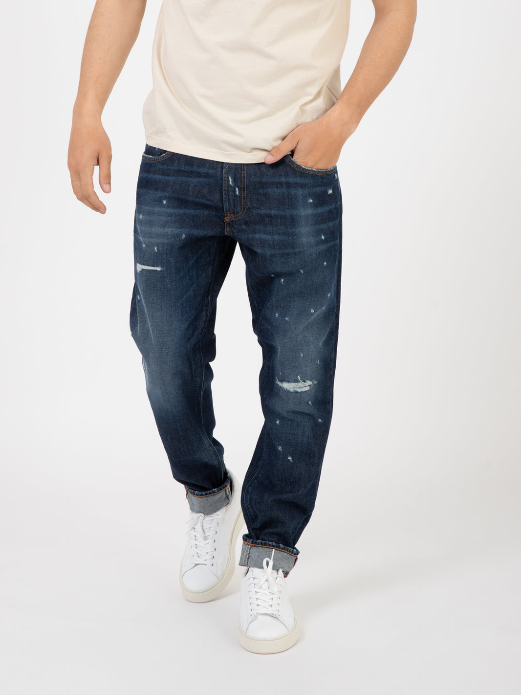 Globe Jeans Dark Denim Ripped