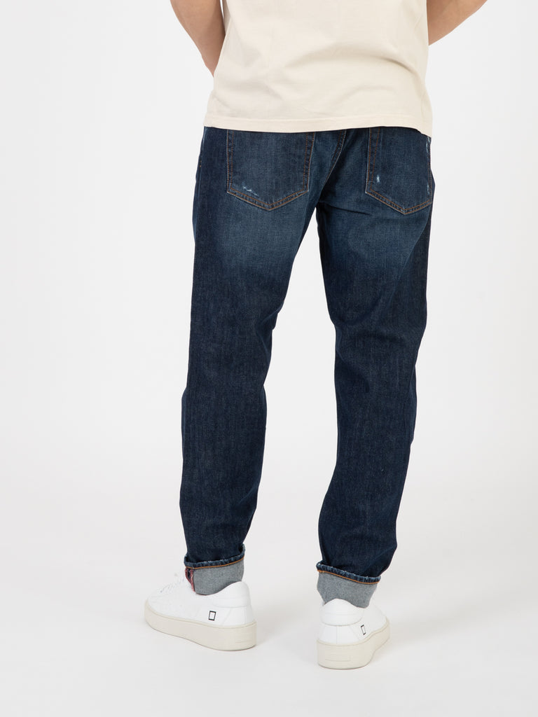 STIMM - Jeans Globe denim scuro rotture