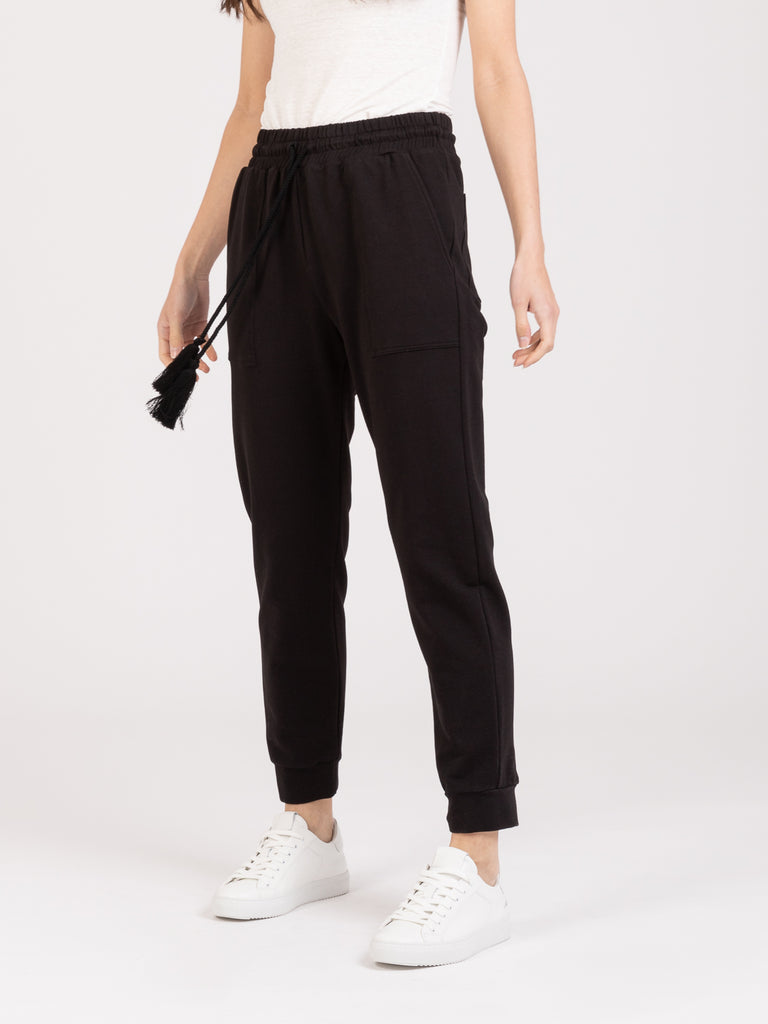 STIMM - Joggers neri con nappe