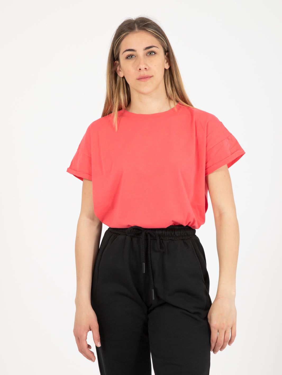 Basic over coral sweater