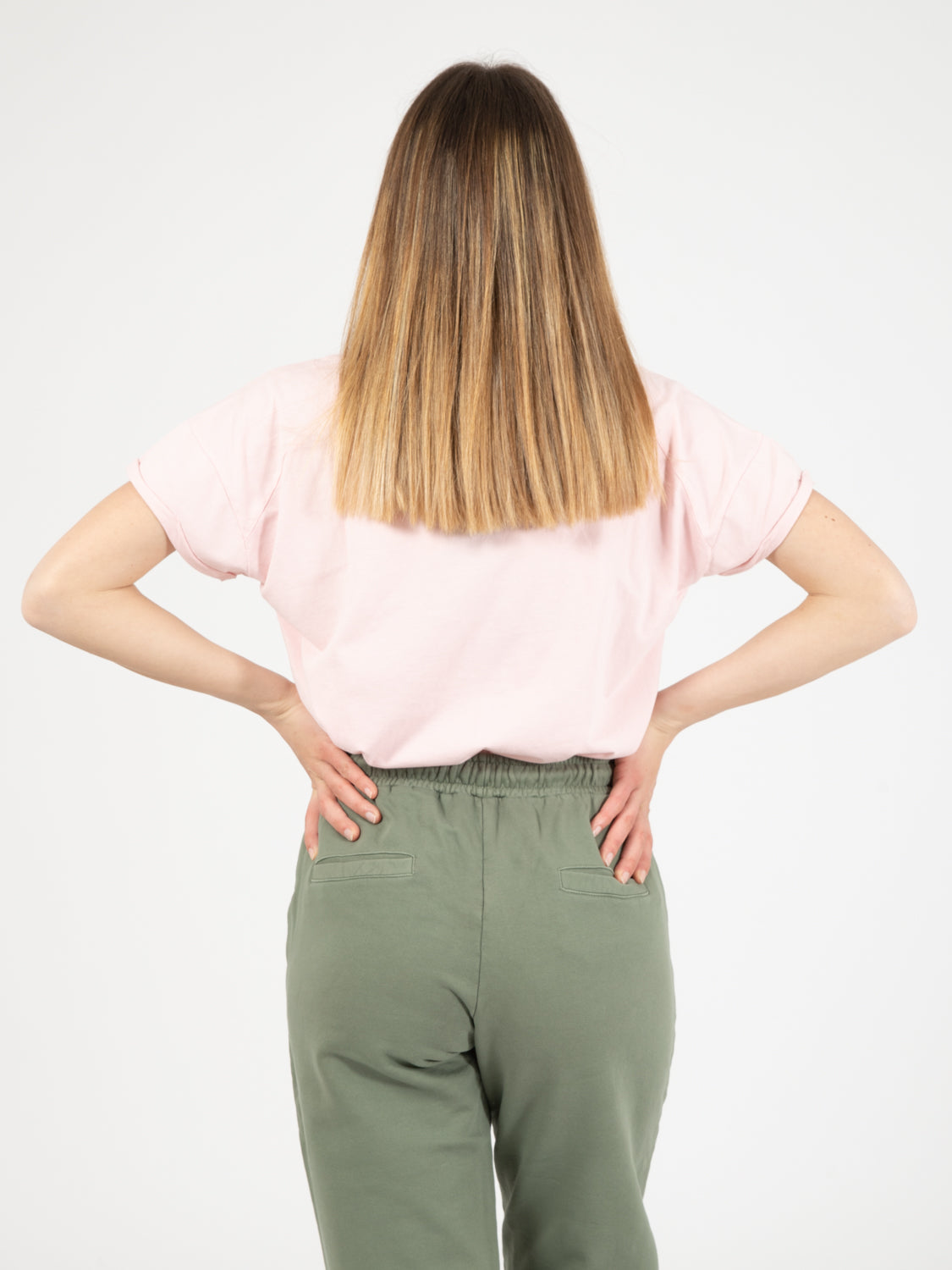 Basic over pink sweater