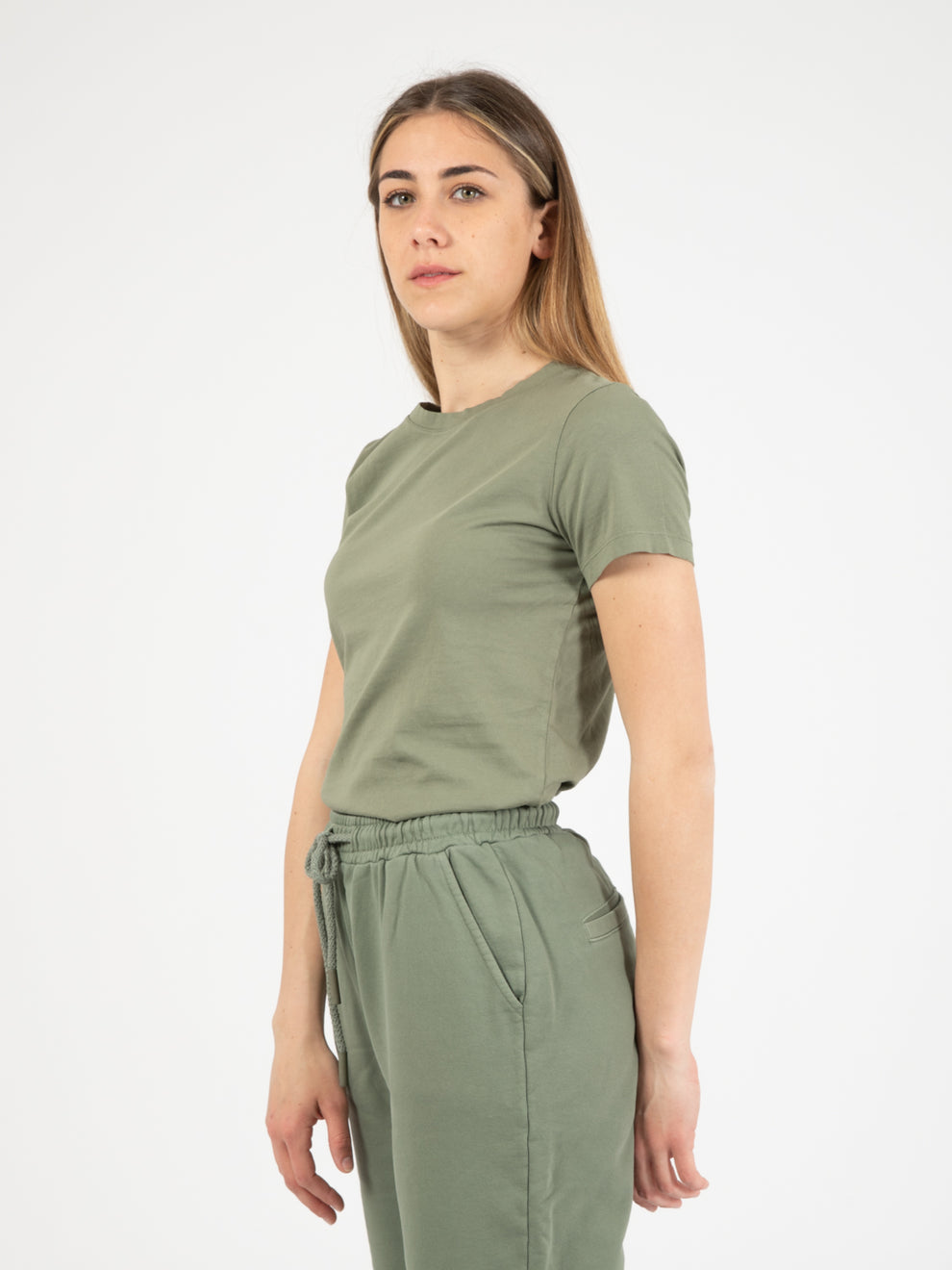 Maglia Basic slim militare