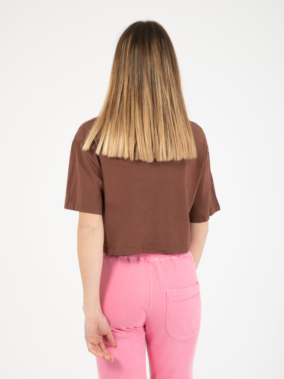 Maglia cropped cacao