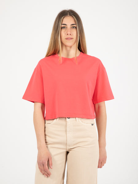 Maglia Cropped corallo