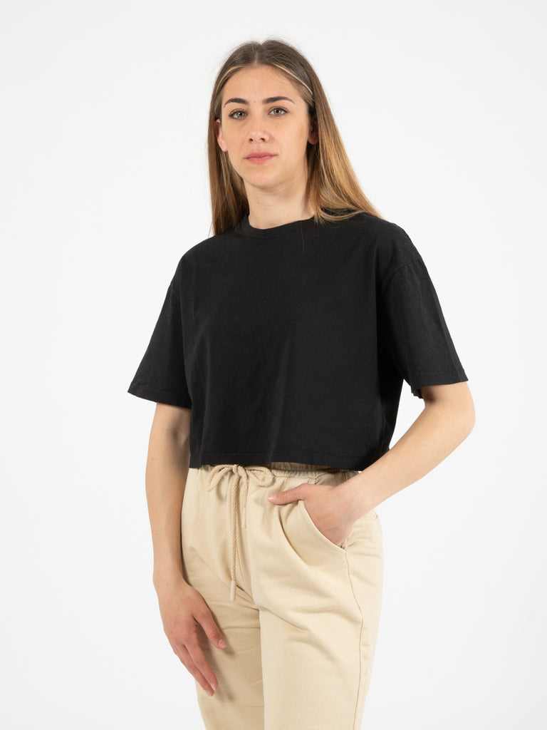 STIMM - Maglia Cropped nero