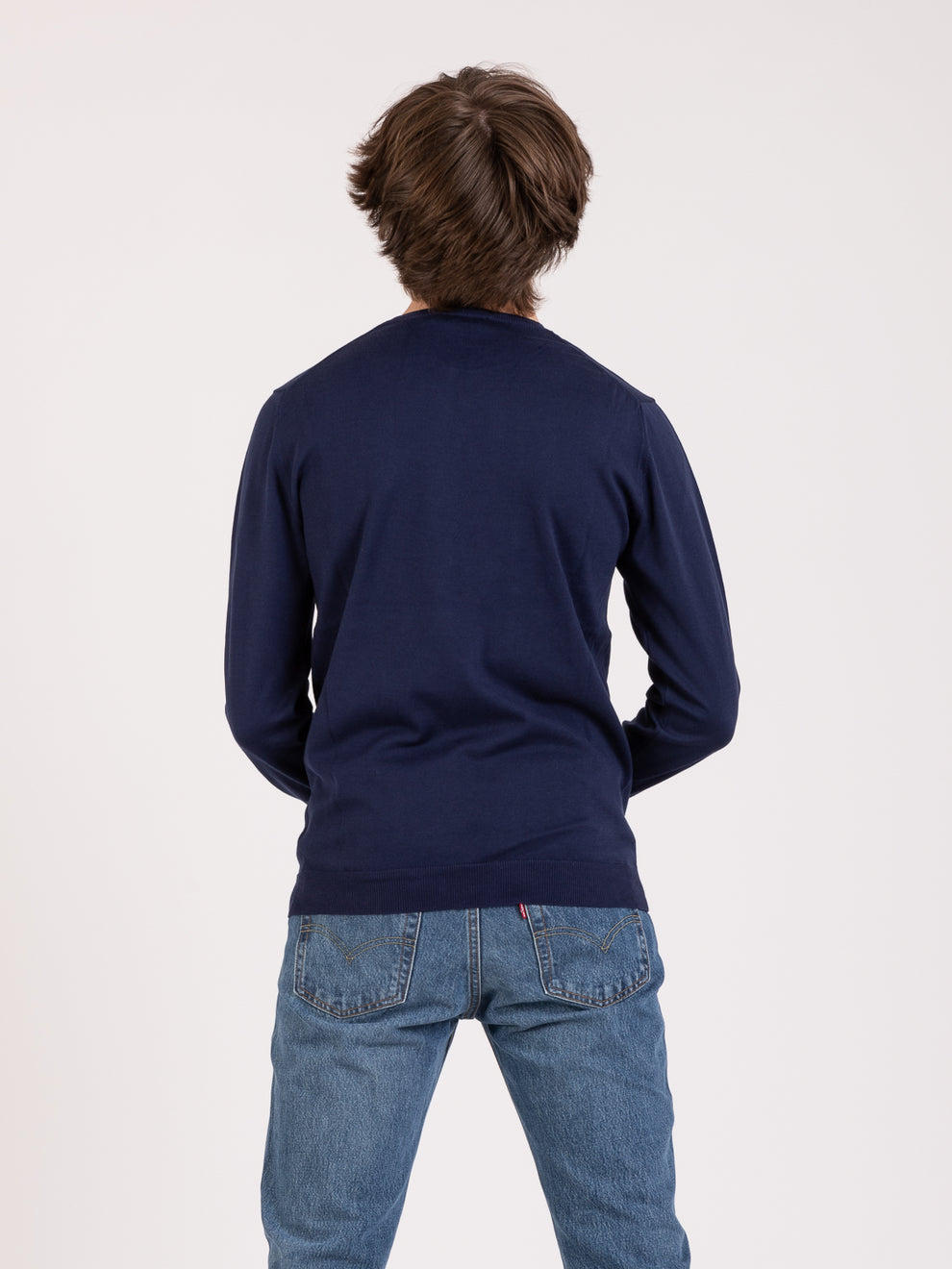 Maglia girocollo blu