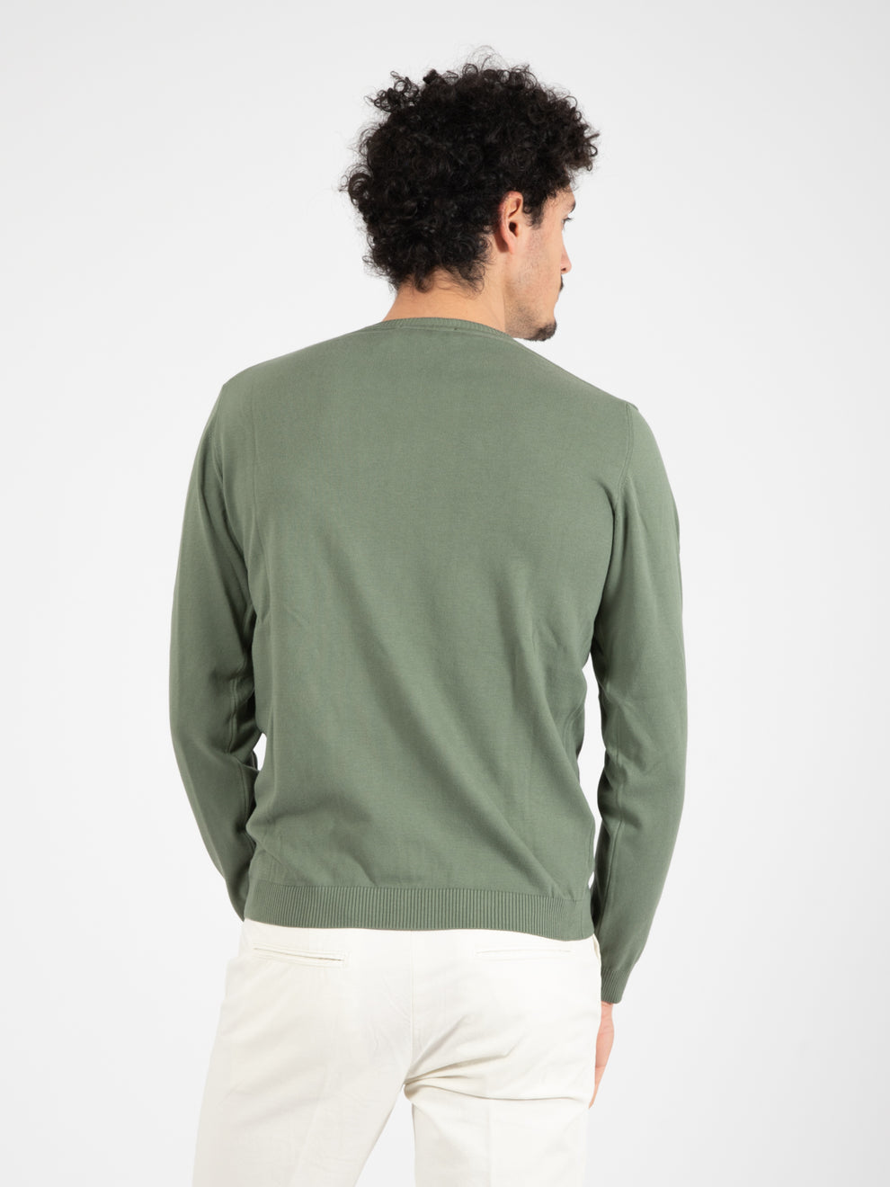 Maglia girocollo in cotone army