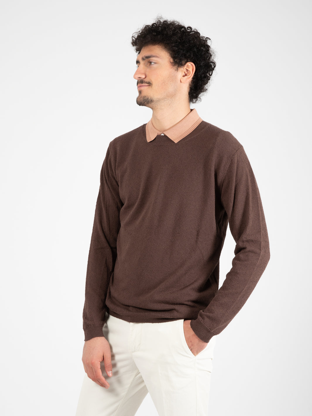 Maglia girocollo moka