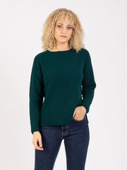 STIMM - Maglia girocollo raglan costa inglese verde