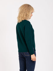 STIMM - Maglia girocollo raglan costa inglese verde