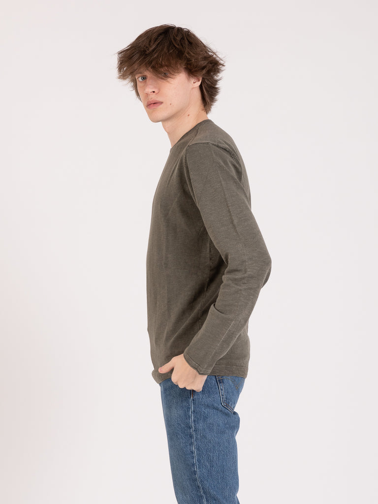 STIMM - Maglia in cotone fiammato verde