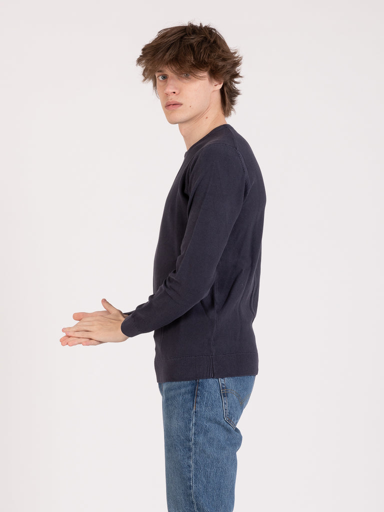 STIMM - Maglia in cotone lavorato navy