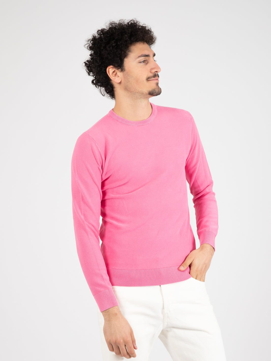 Maglia in cotone lavorato pink