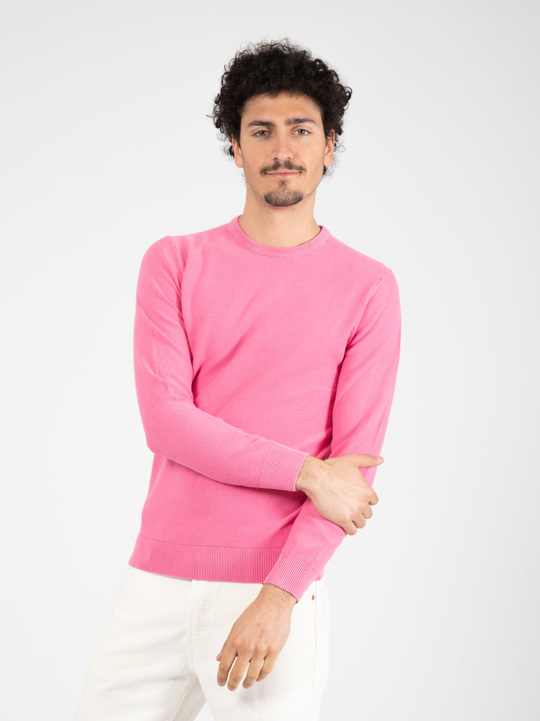 Maglia in cotone lavorato pink