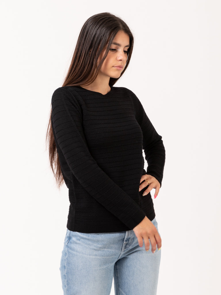 STIMM - Maglia jacquard nera