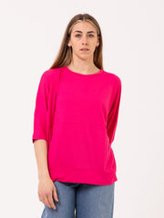 STIMM - Maglia mezze maniche a kimono fuxia