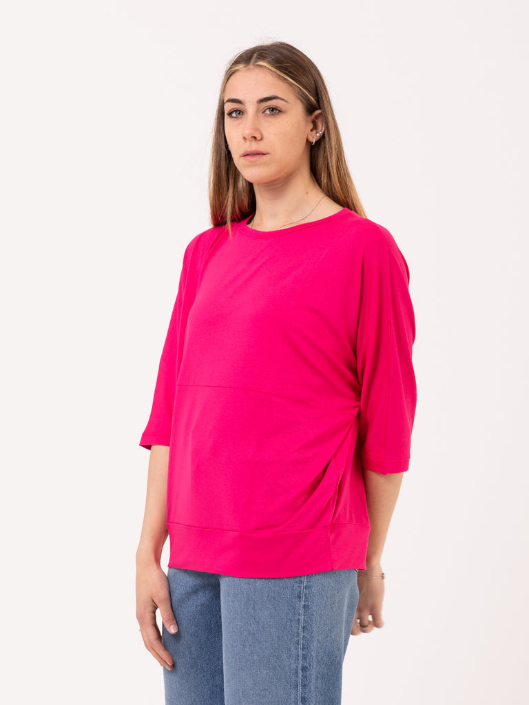 STIMM - Maglia mezze maniche a kimono fuxia