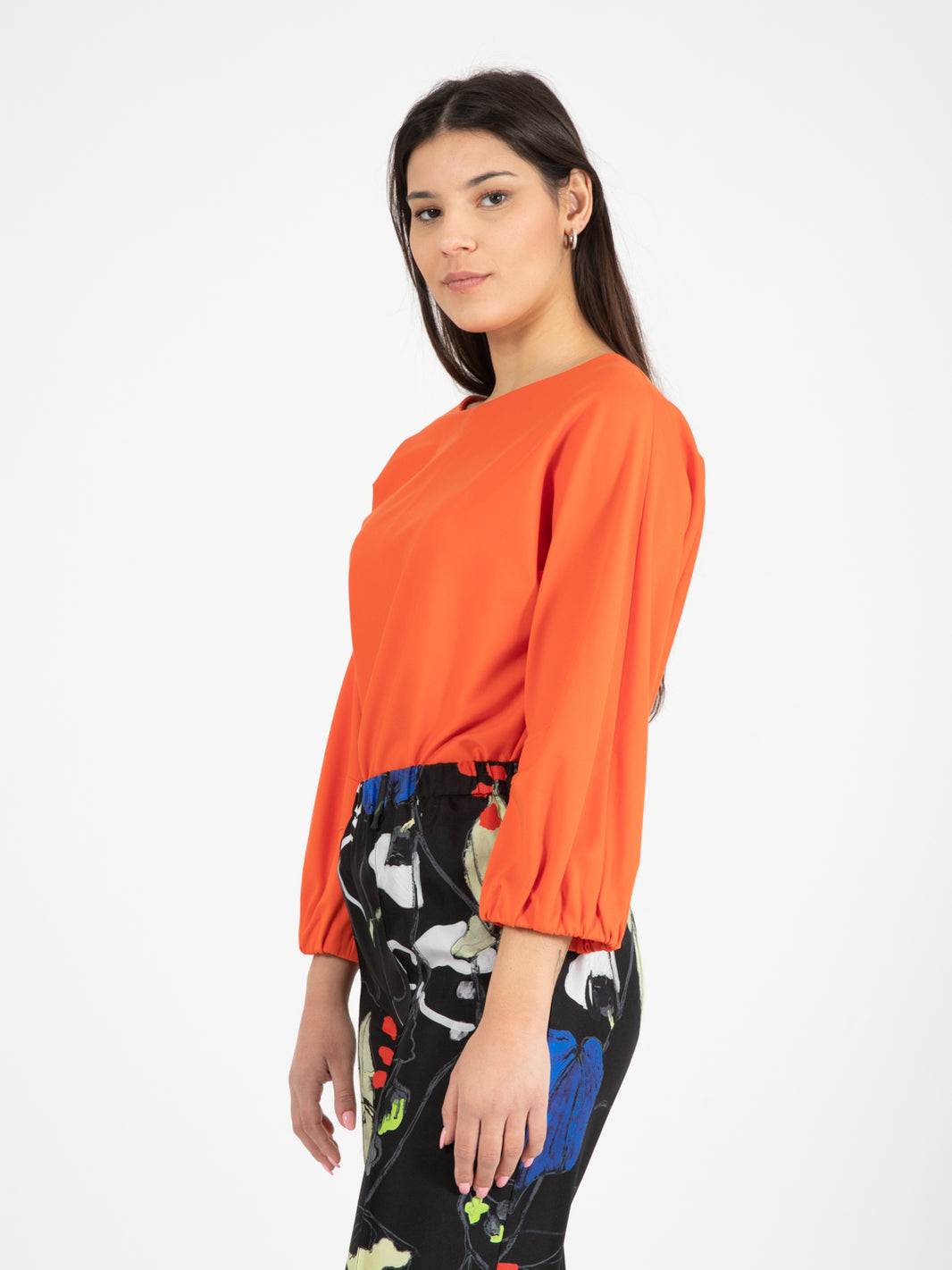 Maglia punto milano arancio