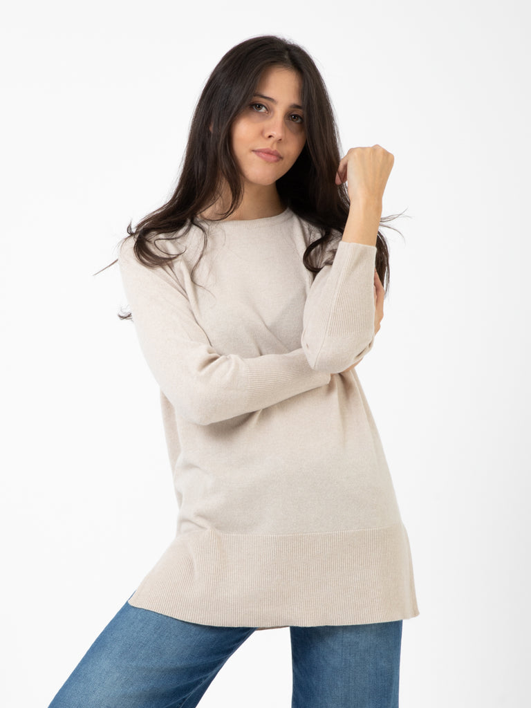 STIMM - Maglia raglan lunga stucco