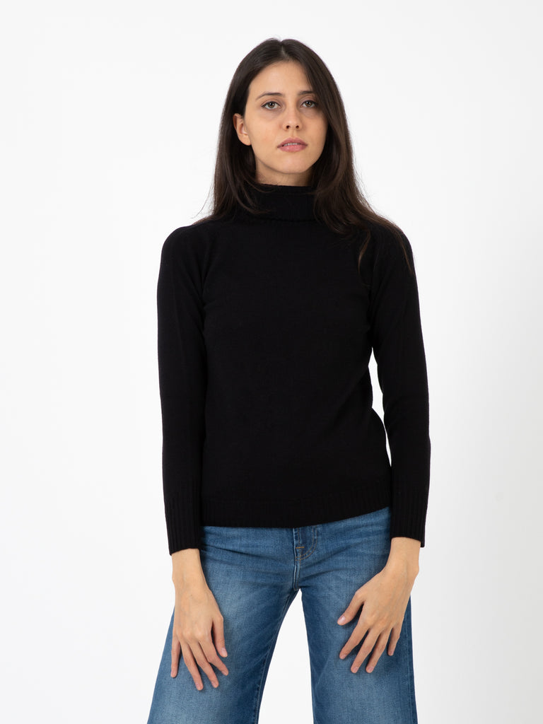 STIMM - Maglioncino collo alto raglan nero