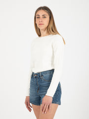 STIMM - Maglioncino sfiancato bianco