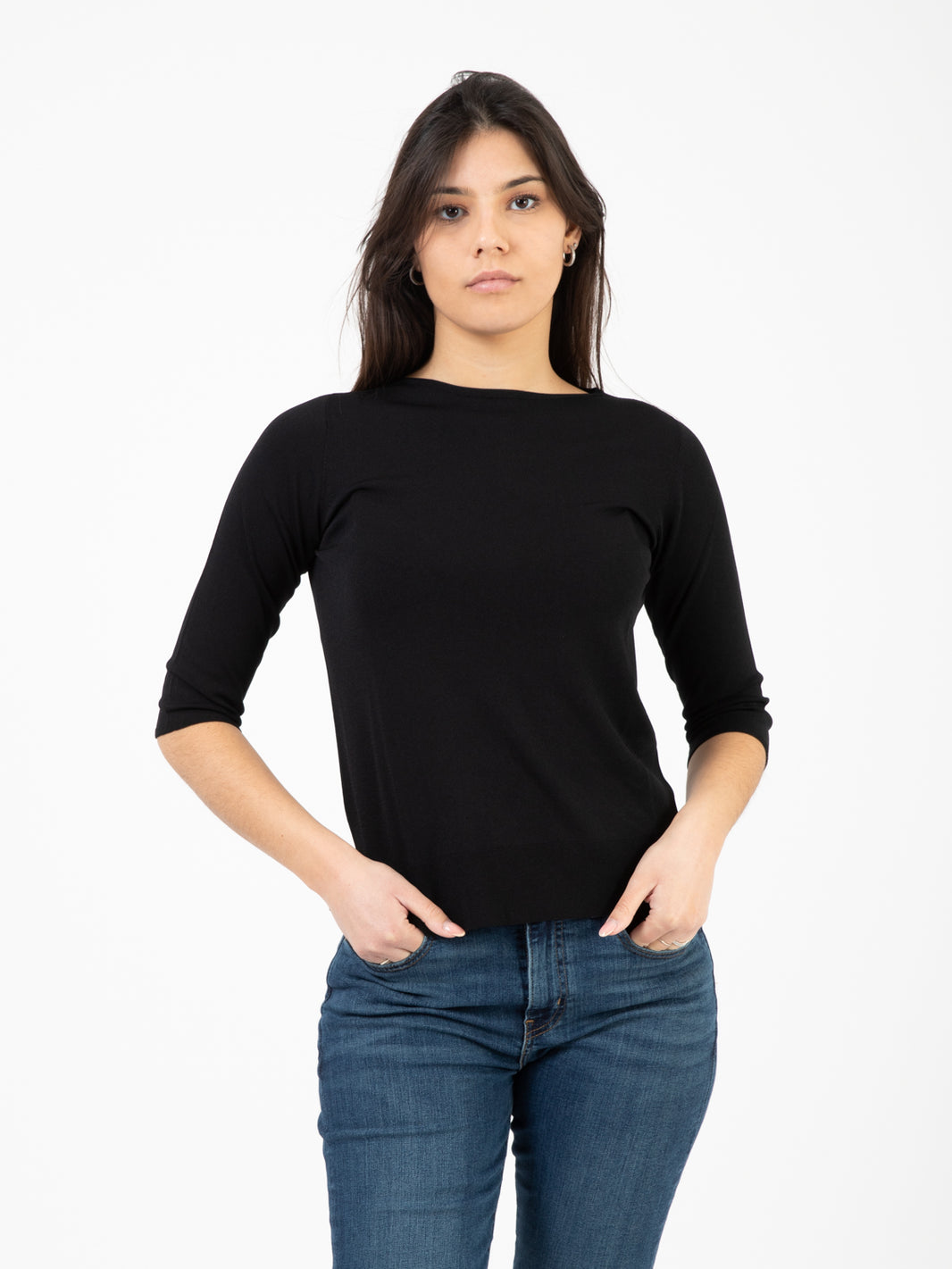Maglia sfiancata nero