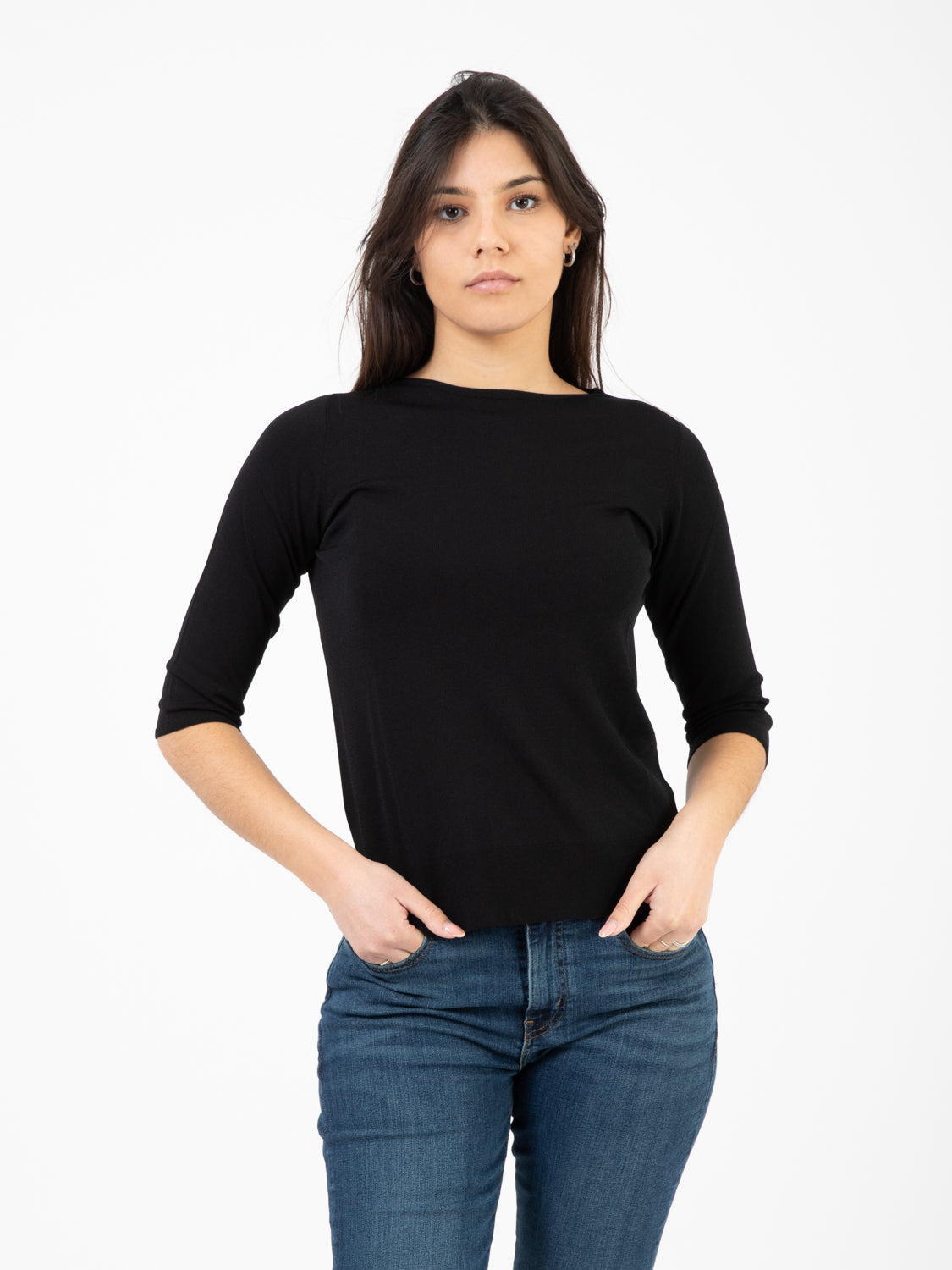 Maglia sfiancata nero