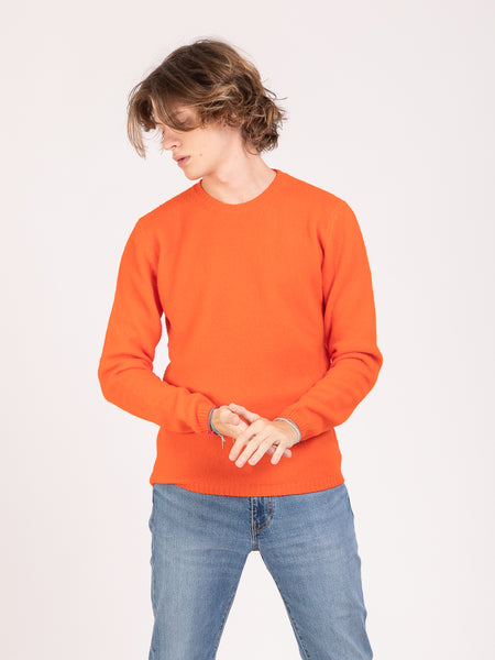 Maglione arancione in lana merino