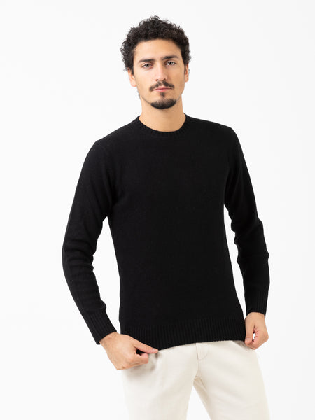 Maglione girocollo in lana nero