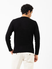 STIMM - Maglione girocollo in lana nero