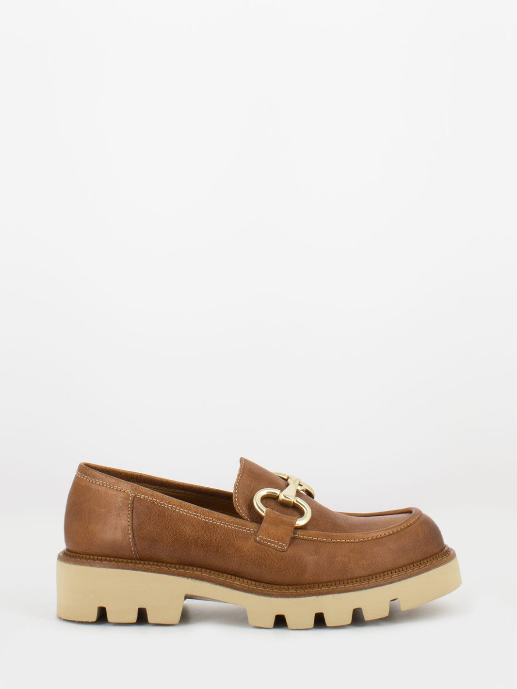Carrie West leather moccasins with maxi clamp