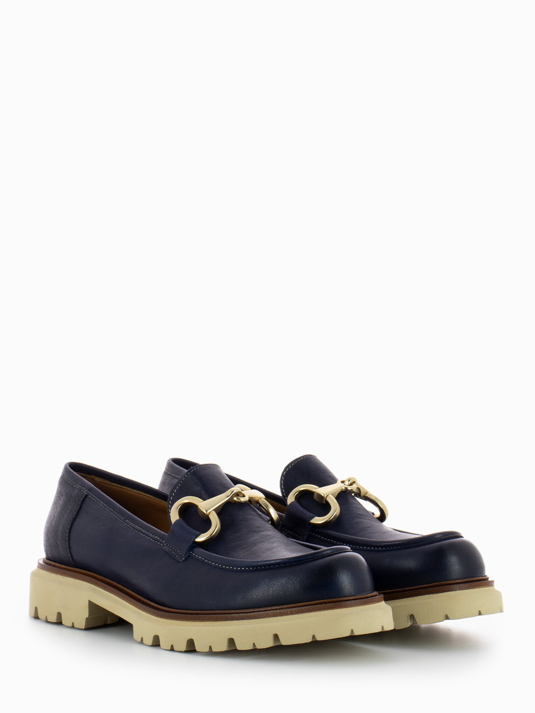 Carrie West Navy Moccasins