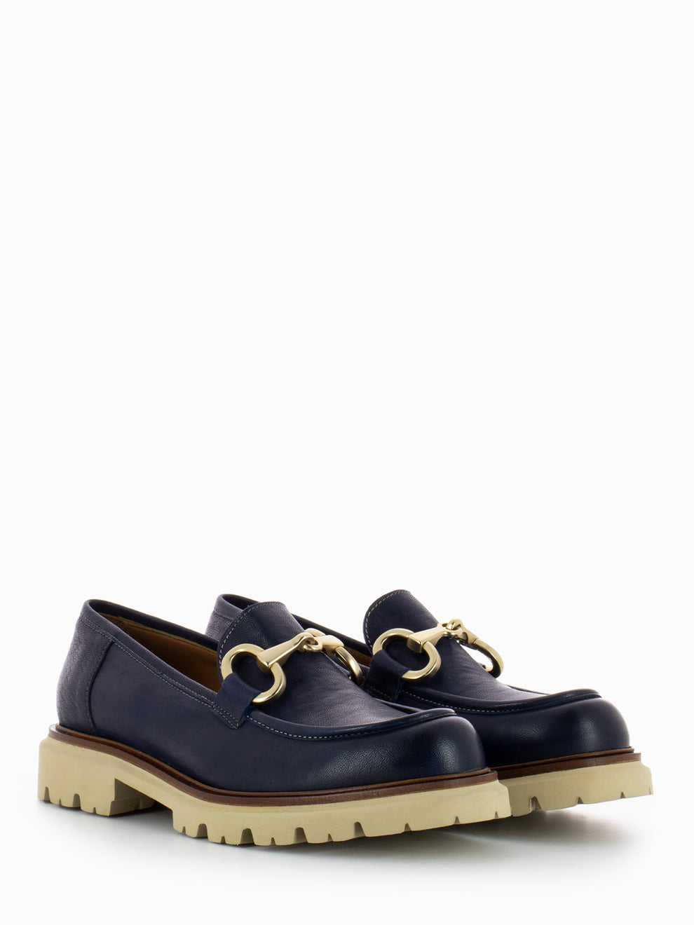 Carrie West Navy Moccasins